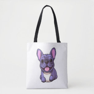Bolso De Tela Bulldog francés Lilac
