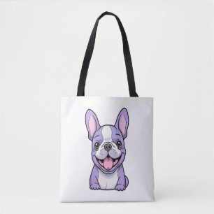 Bolso De Tela Bulldog francés Lilac