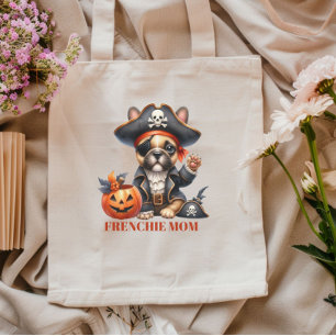 Bolso De Tela Bulldog Francés Pirata Halloween Frenchie Mamá