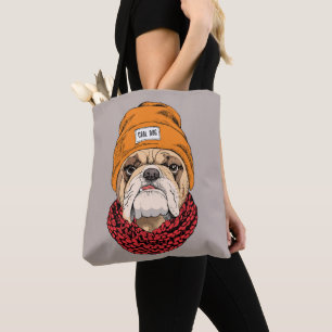 Bolso De Tela Bulldog fresco