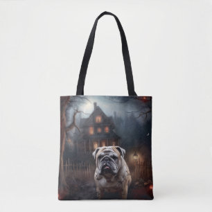 Bolso De Tela Bulldog Halloween Scary