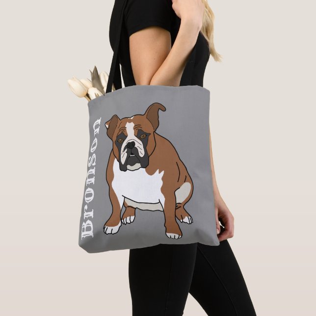 Bolso De Tela Bulldog inglés (Detalle)
