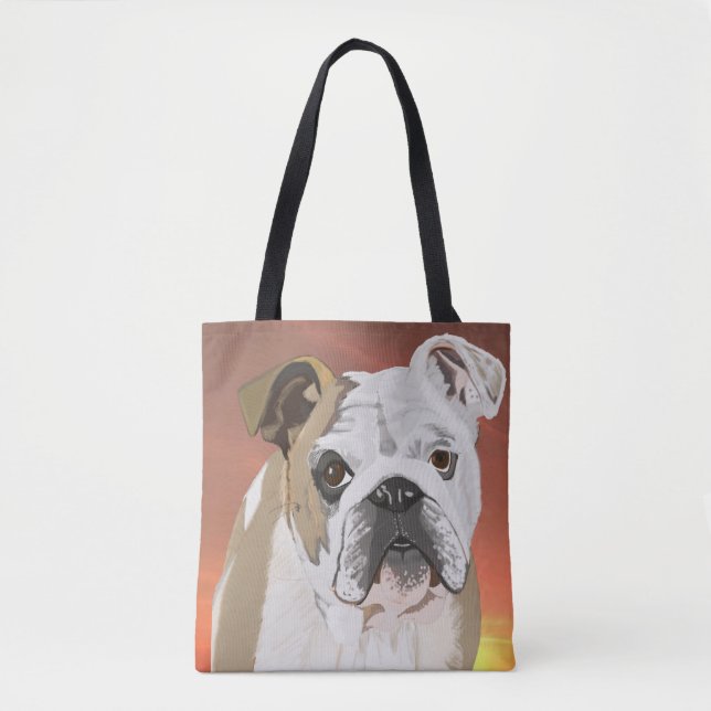 Bolso De Tela Bulldog inglés (Anverso)