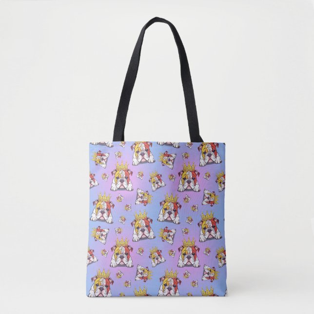 Bolso De Tela Bulldog pattern (Anverso)