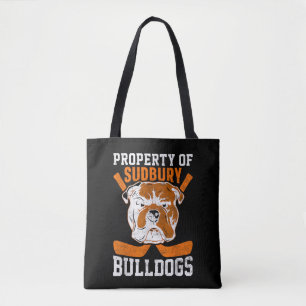 Bolso De Tela Bulldog Propiedad De Bulldogs De Sudbury Perro Dom