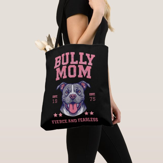 Bolso De Tela Bully Dog Mom - Fierce Fearless - Pit Bull Lover (Detalle)