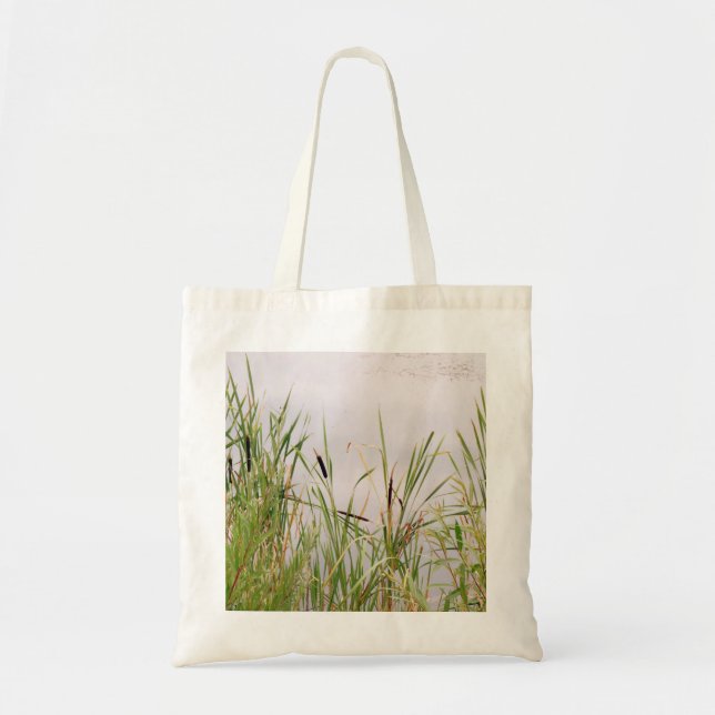 Bolso De Tela Bulrushes Por El Agua. (Frente)