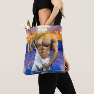Bolso De Tela bulto muscular de hombre de SlipperyJoe's abdomina