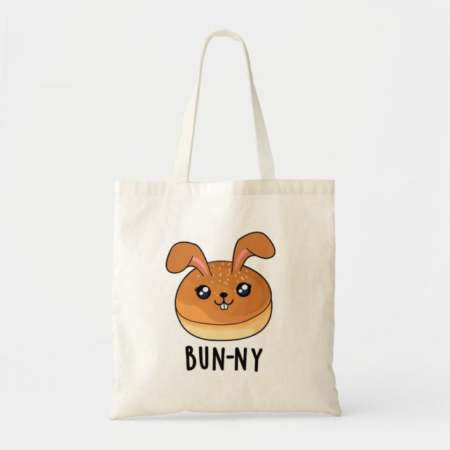 Bolso De Tela Bun-ny Funny Conejo Conejo Conejo Conejo Bun Pun (Frente)