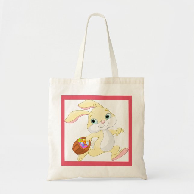Bolso De Tela Bungalow De Pascua Con Cesta (Frente)