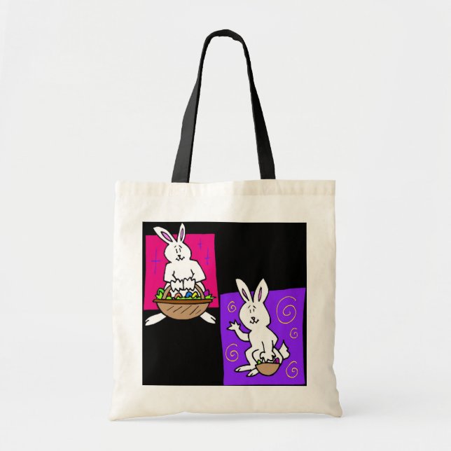 Bolso De Tela Bunnies de Pascua (Frente)