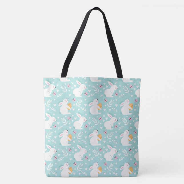 Bolso De Tela Bunnies de Pascua (Anverso)