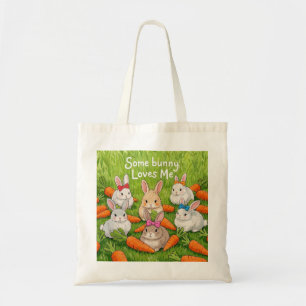 Bolso De Tela Bunnies y zanjas de Pascua