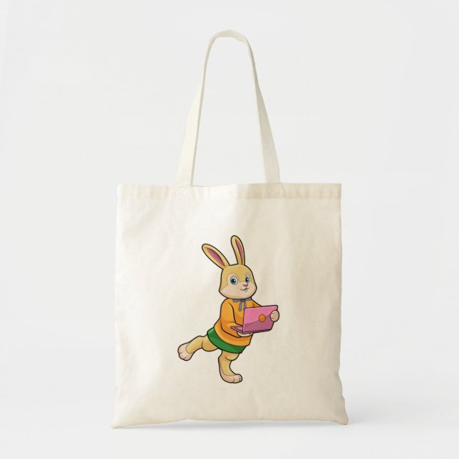 Bolso De Tela Bunny como secretario con laptop (Frente)