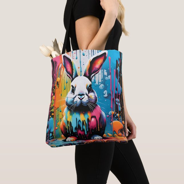Bolso De Tela Bunny con salpicaduras (Detalle)