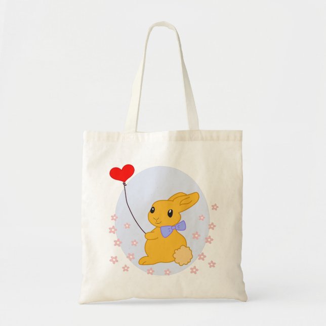 Bolso De Tela Bunny Love Tote Bag (Frente)