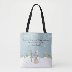 Bolso De Tela Bunny Me Pregunto si la Nieve