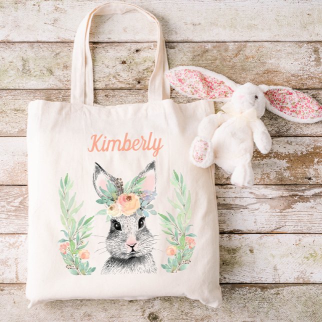 Bolso De Tela Bunny personalizado de Pascua (Subido por el creador)