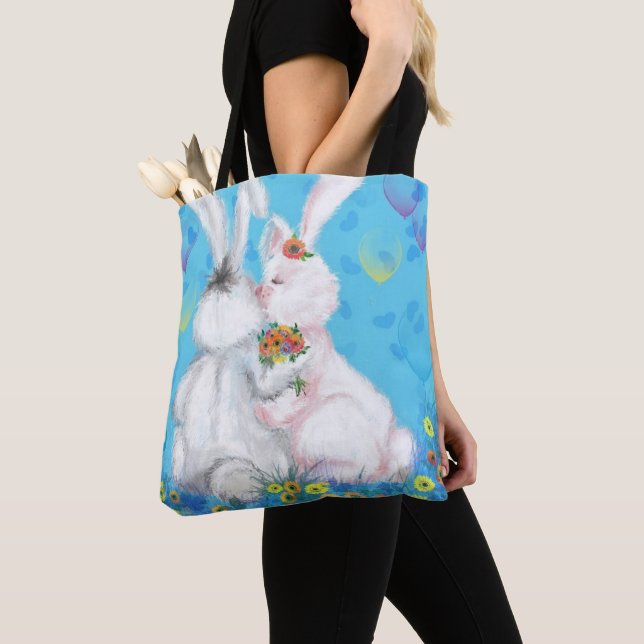 Bolso De Tela Bunny Tote Bag Hug (Detalle)