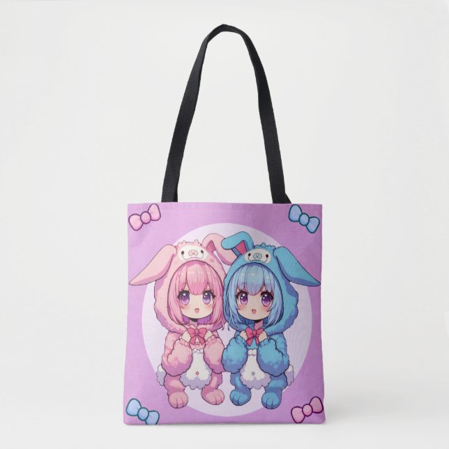 Bolso De Tela Bunny Twins (Anverso)