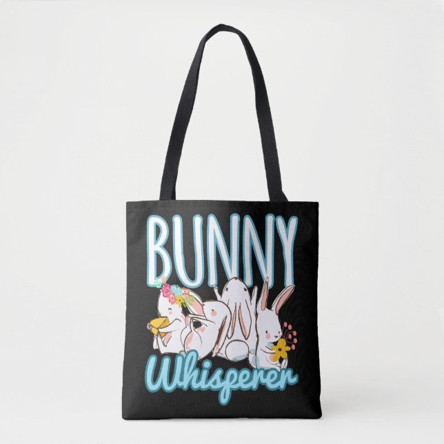 Bolso De Tela Bunny Whisperer Rabbit Lover Easter (Anverso)