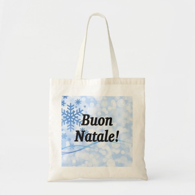 Bolso De Tela ¡Buon Natale! Feliz Navidad en italiano (Frente)