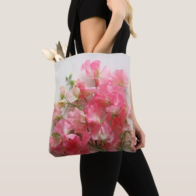 Bolso De Tela Buque de arveja rosa (Detalle)