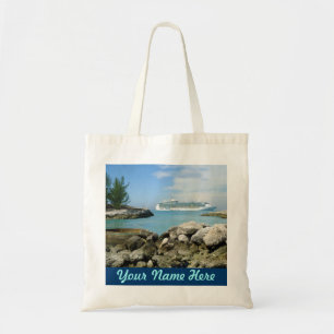 Bolso De Tela Buque de crucero con nombre personalizado de CocoC