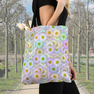Bolso De Tela Buqué de margarita colorido - pastel