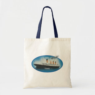 Bolso De Tela Buque Titanic Maritime Blue White Star Line