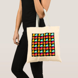 Bolso De Tela Burbujas de colores mixtos con borde negro