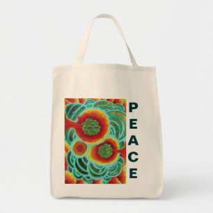 Bolso De Tela Burbujas de la paz