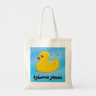 Bolso De Tela Burbujas Ducky/azules de goma lindas