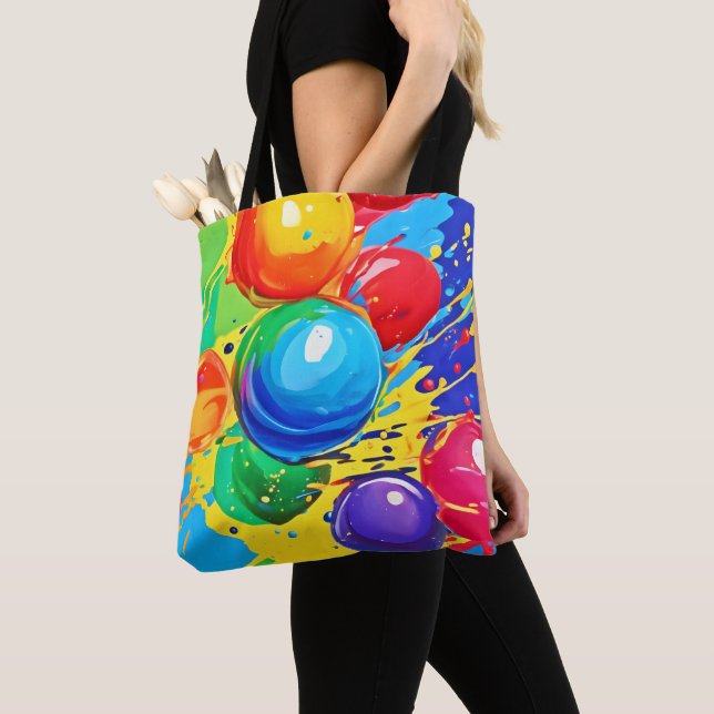 Bolso De Tela Burbujas Explosivas: Brillantes y Audaces (Detalle)