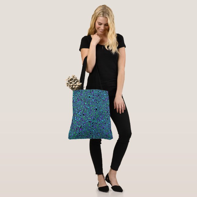 Bolso De Tela Burbujas Psicodélicas (Puesto)