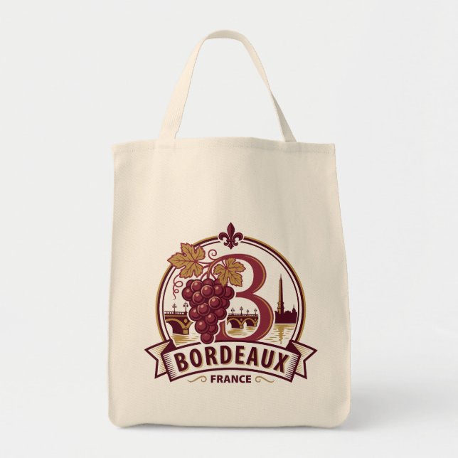 Bolso De Tela Burdeos Francia (Frente)