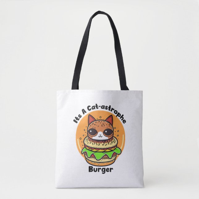 Bolso De Tela Burger de gatos 1 (Anverso)