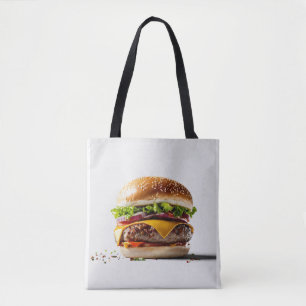 Bolso De Tela "Burger Design PNG con fondo blanco a la venta"