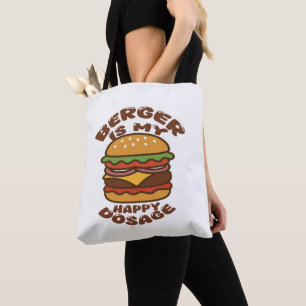 Bolso De Tela Burger es mi cita de la vendimia de dosificación f