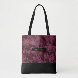 Bolso De Tela Burgundy Marmorizado | Tote Navideño Chic