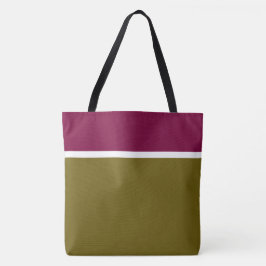 Bolso De Tela Burgundy Rojo Dorado Oliva Blanco Bloque de Color 