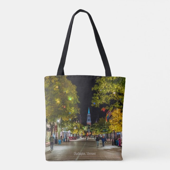 Bolso De Tela Burlington, paisaje urbano de Vermont (Reverso)