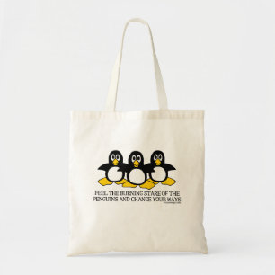 Bolso De Tela Burning Stare Of The Penguins Bags