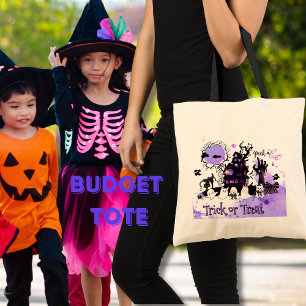 Bolso De Tela Buroso presupuesto morado de Halloween con Moda gó