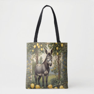 Bolso De Tela Burro vintage bajo los limoneros