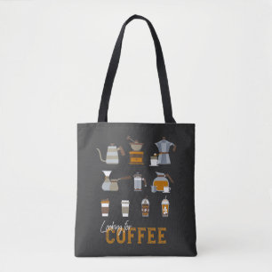 Bolso De Tela Buscando una deliciosa bebida de café