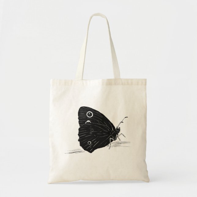 Bolso De Tela Butterfly Monochrome Tote Bag (Frente)