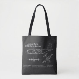 Bolso De Tela C-130 Hércules - Planes de Plano Azul de Avión PD