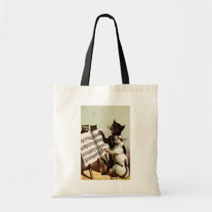 Bolso De Tela C. 19. Cantando gatos