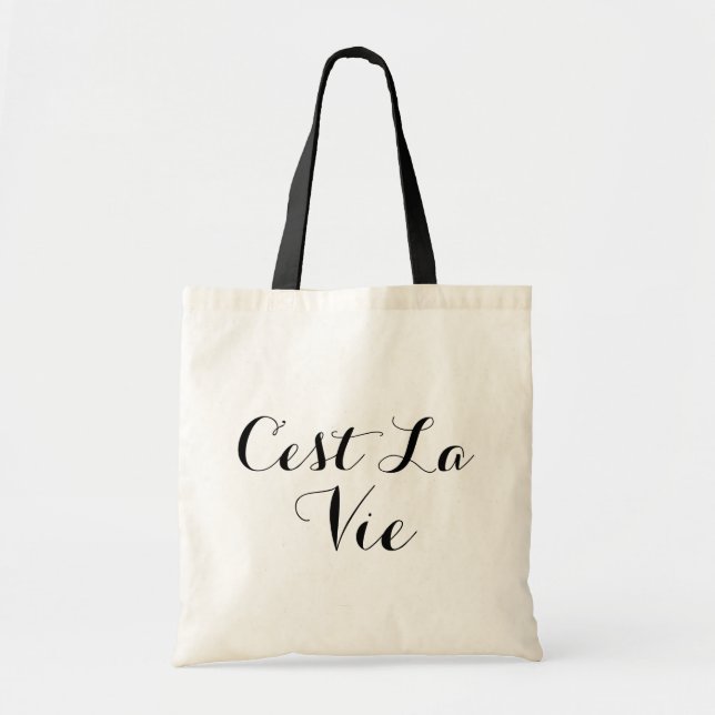 Bolso De Tela C’est La Vie (Frente)